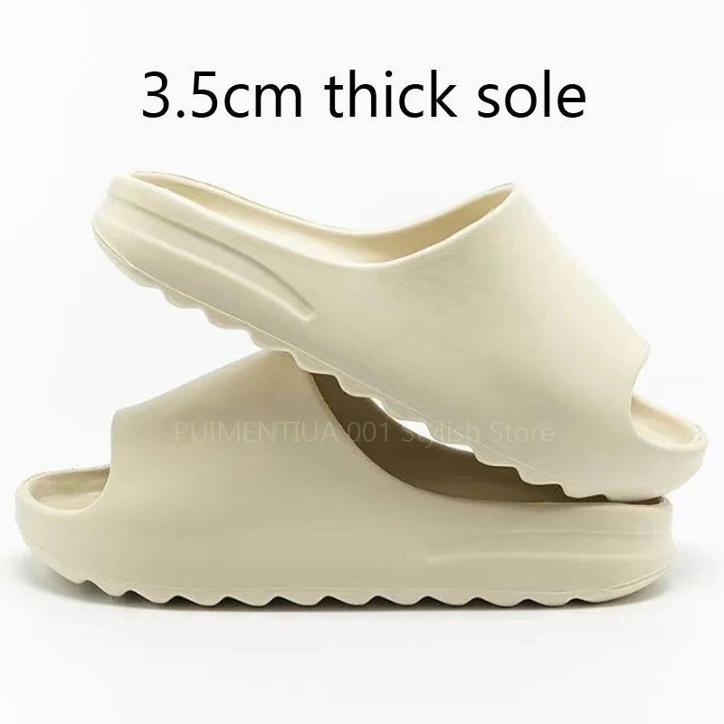 Unisex House Shoes Non-Slip Thick Soft Platform Slide Sandals For Women Men Indoor Outdoor Shower Bathroom Slippers For Adult