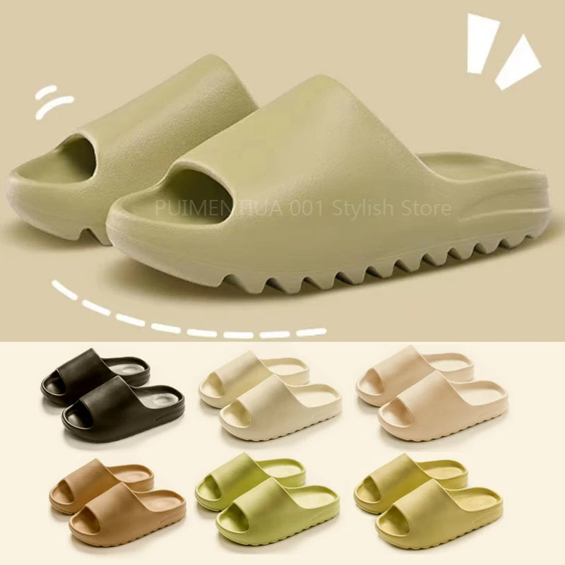 Unisex House Shoes Non-Slip Thick Soft Platform Slide Sandals For Women Men Indoor Outdoor Shower Bathroom Slippers For Adult
