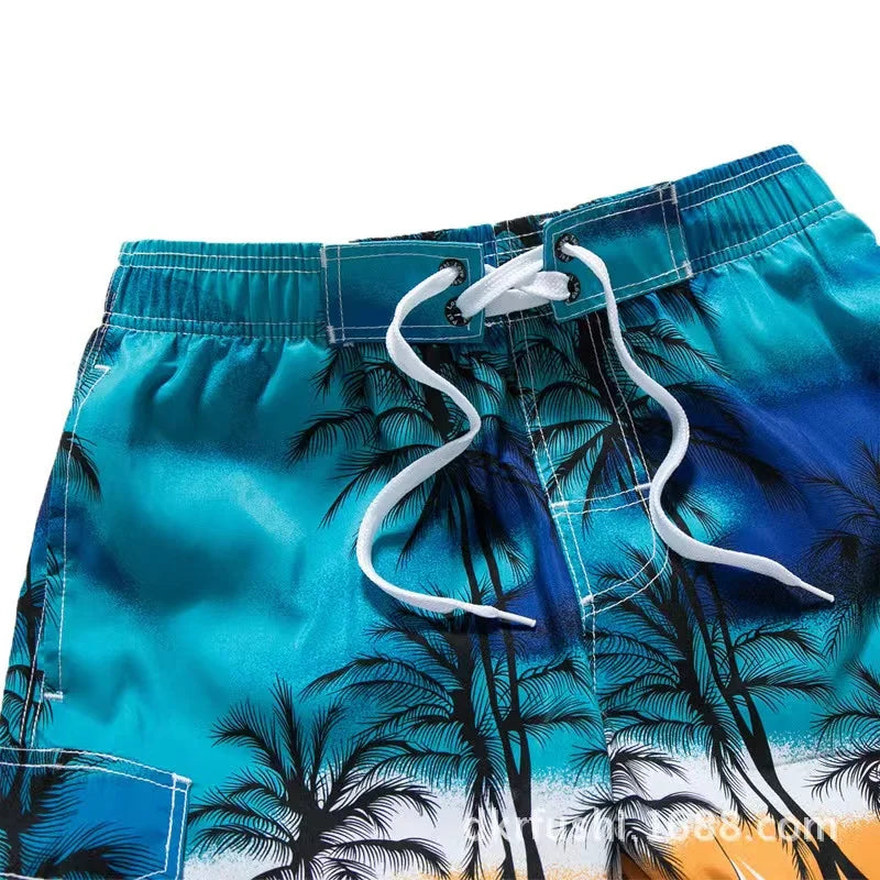 Swimsuit Men Beach Shorts Matching  Swimming Trunks Surfing Wear Boardshorts Quick Dry Summer Bermuda Pants